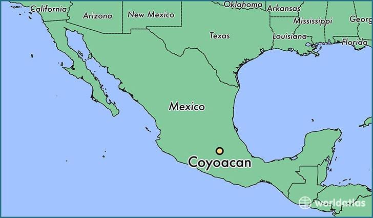 coyoacan mexíkóborg kort