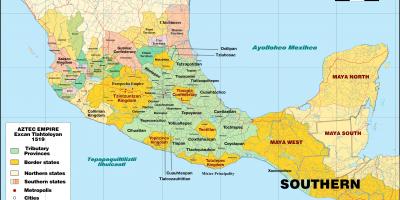 Tenochtitlan Mexíkó kort