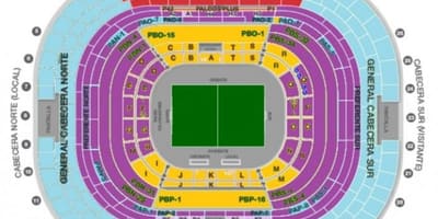 Estadio azteca sæti kort