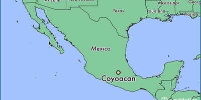 Coyoacan mexíkóborg kort