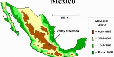 Kort af dalnum Mexíkó