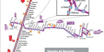 Kort af metrobus mexíkóborg