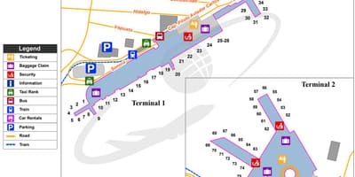 Mexíkóborg flugvöllur hliðið kort