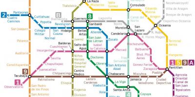 Mexíkó ... metro kort